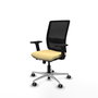 PIQUERAS Y CRESPO Silla de oficina Haches con mecanismo Sincro/Traslack, Crema y Negro