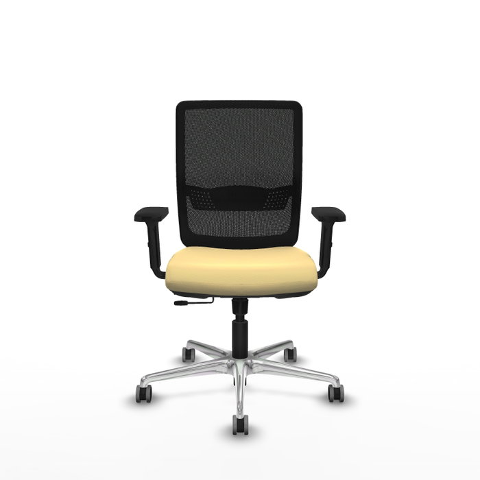 PIQUERAS Y CRESPO Silla de oficina Haches con mecanismo Sincro/Traslack, Crema y Negro PIQUERAS Y CRESPO Silla de oficina Haches con mecanismo Sincro/Traslack, Crema y Negro