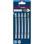 Bosch EXPERT T308BP Hojas de sierra caladora para madera, 5 piezas