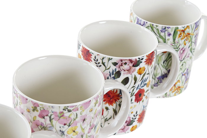 DKD Home Decor Mug Shabby Porcelana New Bone Multicolor Flores 320ml (12 Unidades) DKD Home Decor Mug Shabby Porcelana New Bone Multicolor Flores 320ml (12 Unidades)