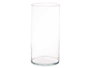 GIFTDECOR Jarrón de Cristal Cilindro Transparente 15x30cm