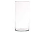 GIFTDECOR Jarrón de Cristal Cilindro Transparente 15x30cm