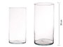 GIFTDECOR Jarrón de Cristal Cilindro Transparente 15x30cm