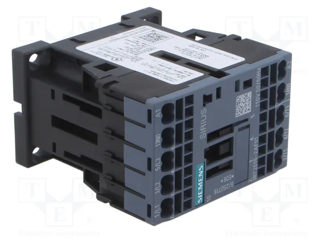 SIEMENS 3RT2016-2AF01 Contactor de 3 polos, 9A, 110V AC