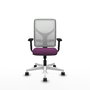 PIQUERAS Y CRESPO Silla de oficina Motilla con mecanismo Sincro, Morado y Blanco
