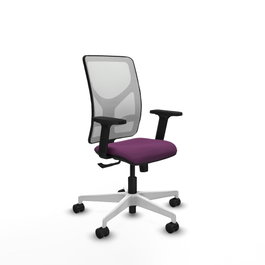 PIQUERAS Y CRESPO Silla de oficina Motilla con mecanismo Sincro, Morado y Blanco