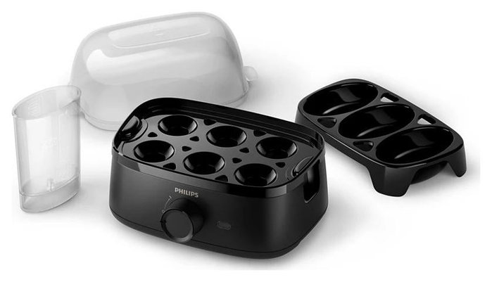 Philips Cocedor de huevos eléctrico HD9137/90 hasta 6 huevos - Negro Philips Cocedor de huevos eléctrico HD9137/90 hasta 6 huevos - Negro