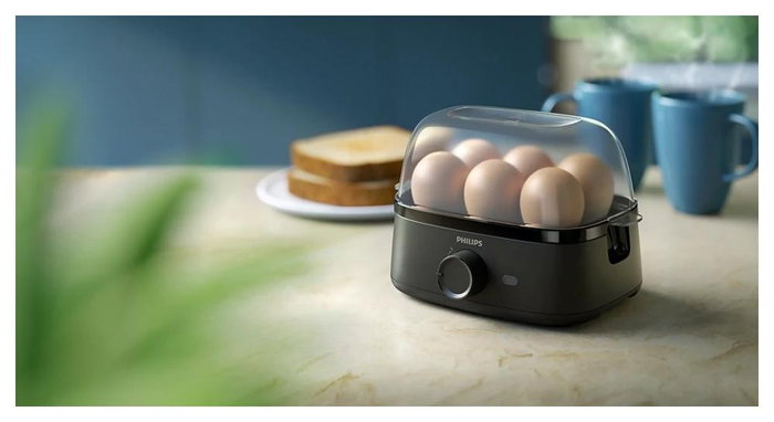 Philips Cocedor de huevos eléctrico HD9137/90 hasta 6 huevos - Negro Philips Cocedor de huevos eléctrico HD9137/90 hasta 6 huevos - Negro