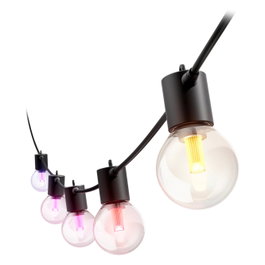 Philips Hue Festavia White and Color Ambiance Guirnalda de Luces con 20 Bombillas Globo, 14 m, Negro