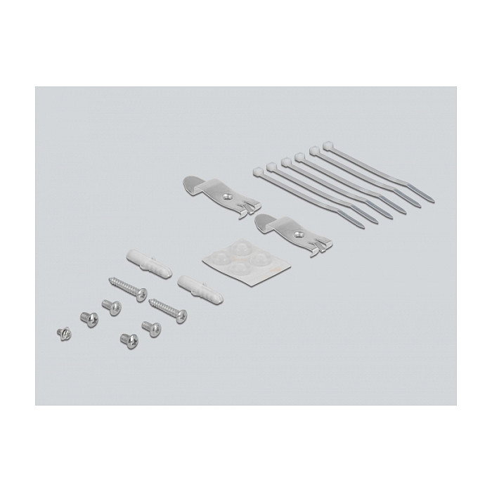 DeLOCK Panel de Conexiones Keystone 6 Puertos, Negro, Metal, 112.5 x 123.5 x 45.2 mm, Con 6 Bridas Incluidas