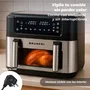 Grunkel Dualflexifryer Freidora de Aire Doble 10L 2800W Negro