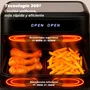 Grunkel Dualflexifryer Freidora de Aire Doble 10L 2800W Negro