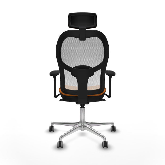 PIQUERAS Y CRESPO Silla de oficina Jorquera con mecanismo Sincro, Naranja y Blanco