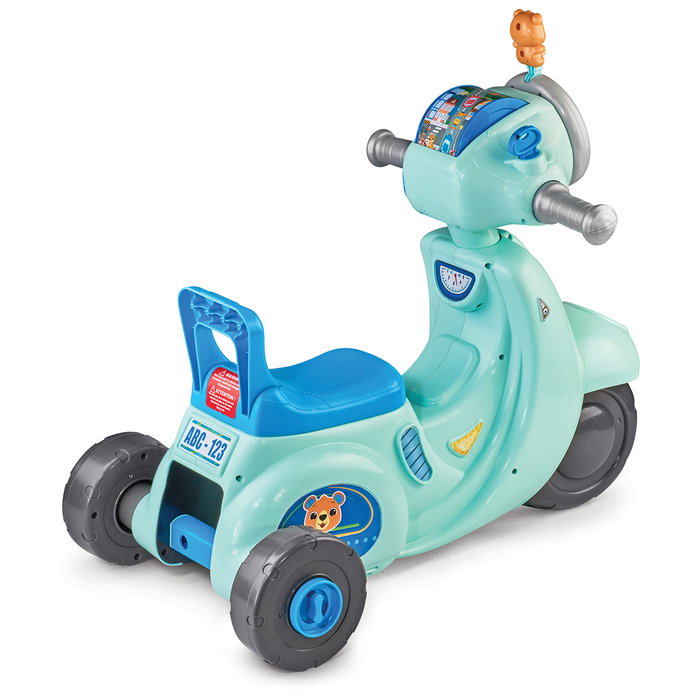 V-Tech Scooter De Paseo 2 En 1 Azul 80-572377 Andador Y Montador Interactivo Para Bebés +12 Meses