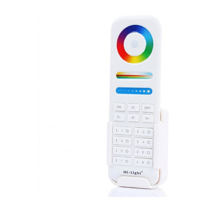 Synergy21 Mando a distancia LED RGB-WW (RGB-CCT) 8 zonas Milight/Miboxer Synergy21 Mando a distancia LED RGB-WW (RGB-CCT) 8 zonas Milight/Miboxer