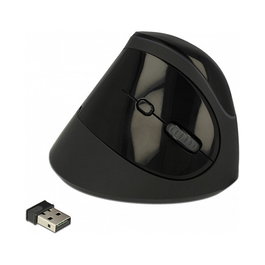 DeLOCK Ratón Inalámbrico Vertical Ergonómico 1600 DPI Negro - 12599