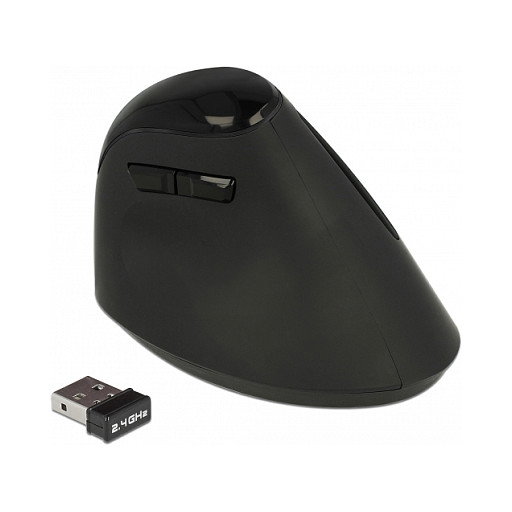 DeLOCK Ratón Inalámbrico Vertical Ergonómico 1600 DPI Negro - 12599