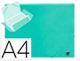 Liderpapel Carpeta Tres Solapas Polipropileno Gomas DIN A4 Color Verde Opaco