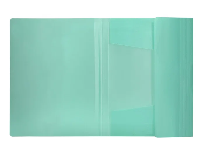 Liderpapel Carpeta Tres Solapas Polipropileno Gomas DIN A4 Color Verde Opaco