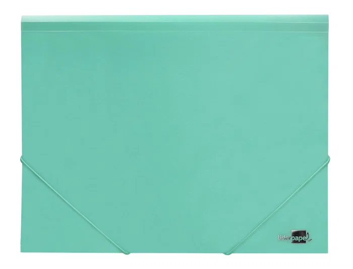 Liderpapel Carpeta Tres Solapas Polipropileno Gomas DIN A4 Color Verde Opaco