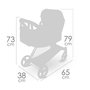 Verona Coche de Muñeca 3 en 1 Plegable para Muñecas hasta 50 cm - 79x65x38 cm