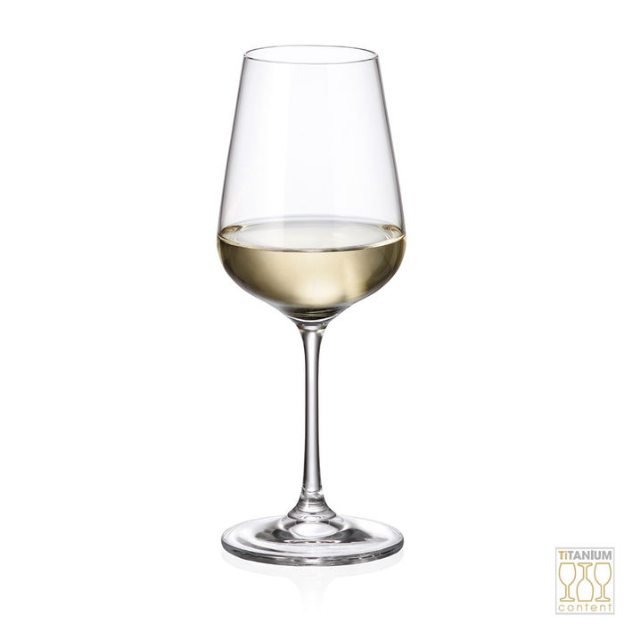 Crystalite Bohemia Copa Strix 250 Ml Altura 205 Mm Con Titanio Dura y Transparente (6 Unidades)