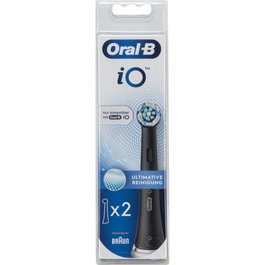 Oral-B iO Ultimate Cleaning Cabezales de Repuesto, 2 unidades, Negro