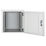 Intellinet 716109 Bastidor de Pared IP55 19" 9U 600mm Profundidad 100kg Carga Gris con 2 Ventiladores y Bloqueo