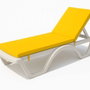 Atelier Del Sofa Cojín para Tumbona Amarillo 100cm x 60cm x 80cm con Funda Impermeable y Espuma de 4cm de Grosor