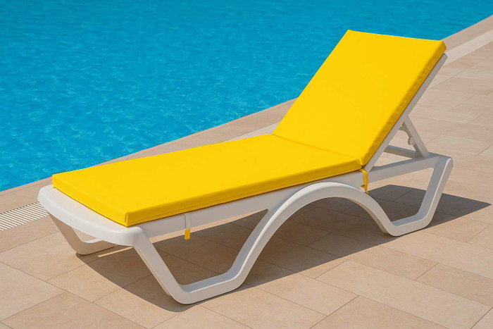 Atelier Del Sofa Cojín para Tumbona Amarillo 100cm x 60cm x 80cm con Funda Impermeable y Espuma de 4cm de Grosor Atelier Del Sofa Cojín para Tumbona Amarillo 100cm x 60cm x 80cm con Funda Impermeable y Espuma de 4cm de Grosor