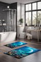 Mijölnir CT-5372 Juego de Alfombrillas de Baño 2 Piezas, Poliéster 100%, Antideslizante, Antibacteriano, 40x60cm y 60x100cm