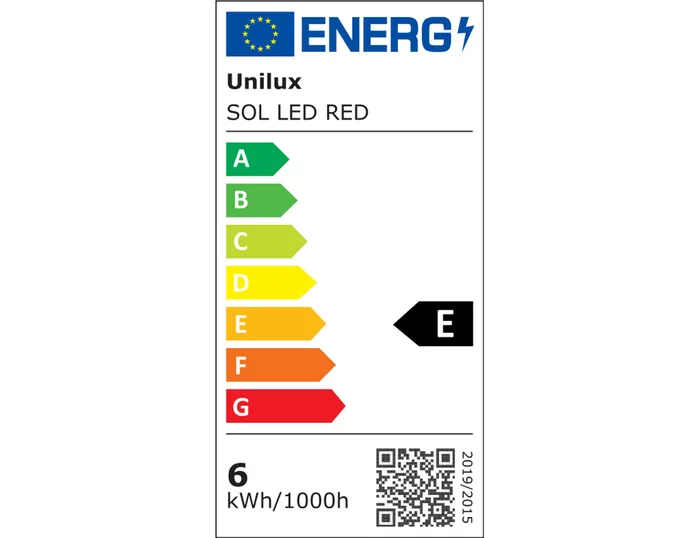 Unilux Lámpara de escritorio LED 6W brazo flexible rojo