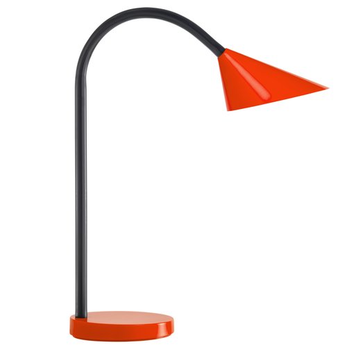 Unilux Lámpara de escritorio LED 6W roja con brazo flexible