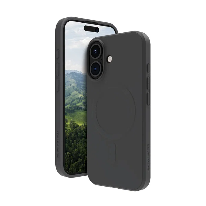 Dbramante1928 Greenland Pro MS funda para iPhone 16, 15.5 cm (6.1"), negra, resistente a impactos con carga inalámbrica
