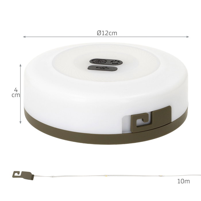 AKTIVE Guirnalda 136 LED 10 Metros Recargable USB