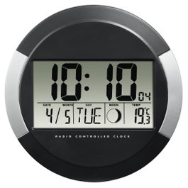 Hama Reloj de Pared Digital PP-245 Gris/Negro
