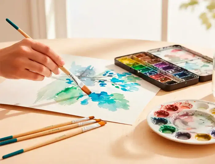 Liderpapel Pincel N 9 Punta Plana Pelo Sintético Certificado FSC para Acrílica y Acuarela