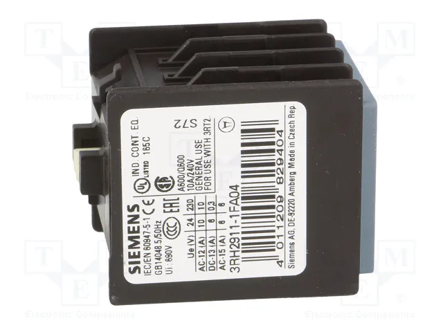 SIEMENS 3RH2911-1FA04 Contactores auxiliares NC x4