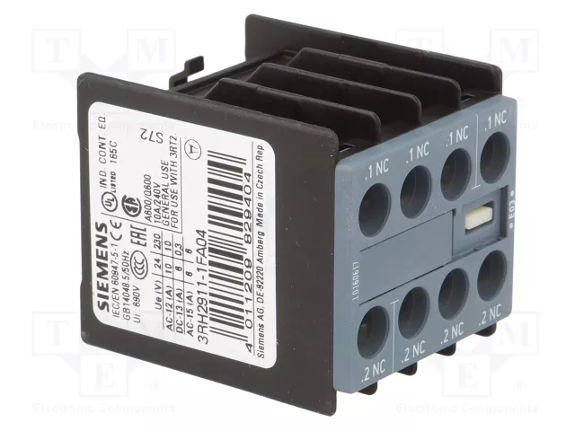 SIEMENS 3RH2911-1FA04 Contactores auxiliares NC x4