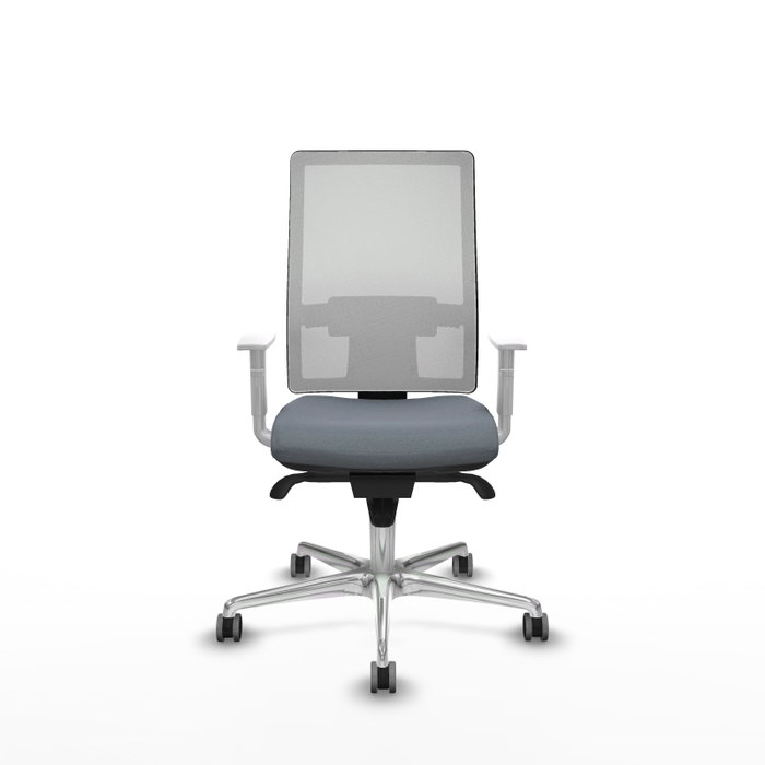 PIQUERAS Y CRESPO Silla de oficina Horna con mecanismo Sincro, Gris y Blanco PIQUERAS Y CRESPO Silla de oficina Horna con mecanismo Sincro, Gris y Blanco