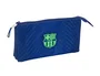 Safta Estuche Portatodo Triple F.C. Barcelona Navy Blue 22x12x3cm