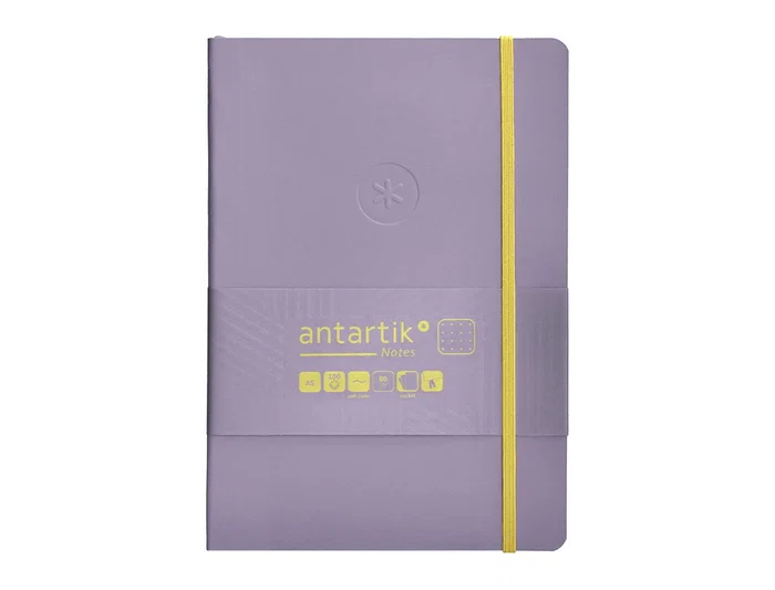 Antartik Cuaderno A5 Tapa Blanda Hojas Puntos Morado y Amarillo 80 Hojas 80 gr FSC