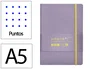 Antartik Cuaderno A5 Tapa Blanda Hojas Puntos Morado y Amarillo 80 Hojas 80 gr FSC
