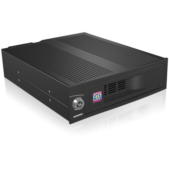 ICY BOX IB-170SK-B Bandeja para Disco Duro 5.25" Negra, Hot-Swap, SATA II/III, 6 Gbit/s, para HDD/SSD de 3.5", Aluminio