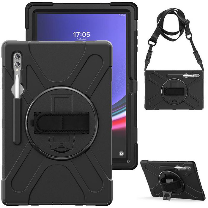 eSTUFF Funda AUSTIN Defender para Samsung Galaxy Tab S10 Ultra S9 Ultra S8 Ultra - Negro