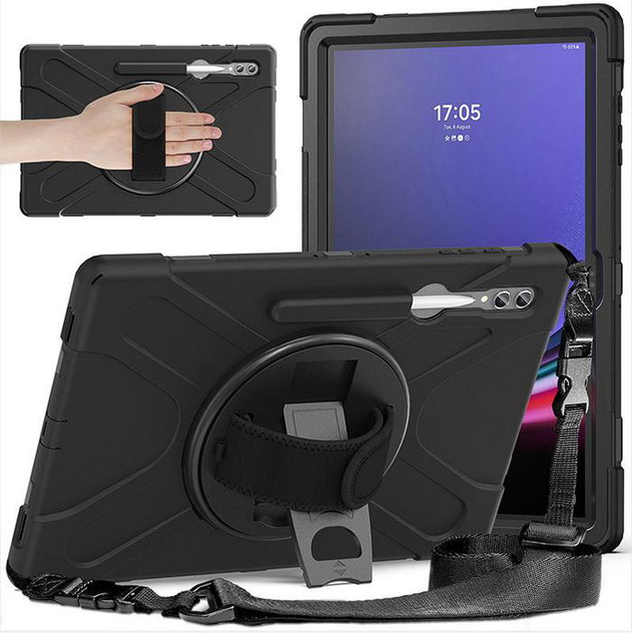 eSTUFF Funda AUSTIN Defender para Samsung Galaxy Tab S10 Ultra S9 Ultra S8 Ultra - Negro
