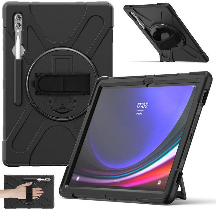 eSTUFF Funda AUSTIN Defender para Samsung Galaxy Tab S10 Ultra S9 Ultra S8 Ultra - Negro