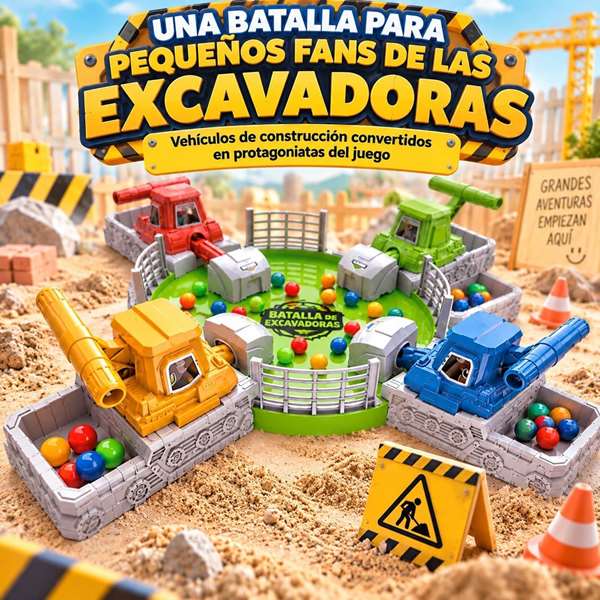 Jugatoys - enfamilia Juego Batalla de Excavadoras 26x12x41cm