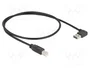 DeLOCK Cable USB 2.0 con conector USB-A angular reversible y USB-B, 0,5 m