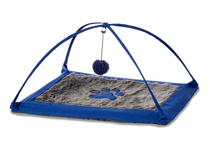 MASCOW Cuna para Gato con Bola 42 x 38 x 57 cm Colores Surtidos (Azul/Gris) (Set de 8)